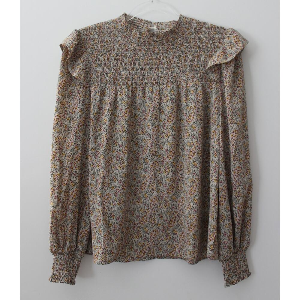 Downeast Womens Top Long Sleeve Floral Size S Pre-Owned